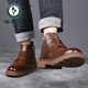Pecker Chaussures pour hommes, bottes Martin pour hommes, Chaussures en coton à hauts hauts en laine chaude et hiver