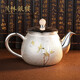 
Maolin Silver Pot orchid 999 foot silver tea set silver teapot tea cup tea ceremony home kung fu brew teapot owner cup one pot 4 cup + 1 fair cup total about 675g