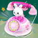 Enlightenment monkey children's baby cartoon landline baby can sing early education intelligence story machine simulation phone music toy gift antique phone-powder (battery)