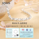 Vigg999 Fuß Silber Lucky Rabbit Light Luxusarmband für Frauen Chinesisches Valentinstag Geburtstagsgeschenk für Freundin Frau und Mutter Schmuck Lucky Rabbit Armband [Kyokura am nächsten Tag Lieferung]