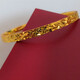 Chishe Old Phoenix Gold Store Style Gold-coated Silver Bracelet Gold Three-sided Crushed Ice Gold 999 Closed Mouth Women's Fashion New Open Gold-Coated Silver Crushed Ice 15g