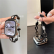 
Star Welcoming Metal Bracelet iwatchS8/S9 Apple Watch Apple Watch87654 Strap Se Bracelet Inlaid Diamond Bracelet Shell Retractable Chain-Silver Apple iWatch S841mm