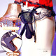 Tanga-Spitzen-Herren-Set JJ Strümpfe Höschen Hosenträger einteilige Unterwäsche niedrige Taille Transparent Small 0 Feminine Pink [Spitzenrock-Suspendern Slips] JJ Öffnung