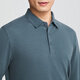 YOUNGOR POLO shirt men's autumn long-sleeved POLO shirt blended fabric twill brushed soft and comfortable shopping mall same style blue-green YLYM515098GCA M