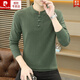 Pierre Cardin (pierre cardin) stand collar long-sleeved t-shirt men's spring and autumn Chinese style Henry collar polo shirt trendy autumn wear inner base t 8806 gray M