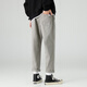 Dingfengbaoluo Pantalones casuales Rectices de nueve puntos de primavera y verano Soles Solid Color Men's Pants 9904 Khaki Gray S