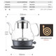 KAMJOVE black tea teapot, spray glass teapot, household small mini water boiling tea set, electric teapot A-33 0.8L