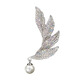 Xiao color corsage women's suit high-end brooch fashion versatile swan feather imitation pearl shirt birthday gift brooch buckle XZ0283 swan feather imitation pearl brooch
