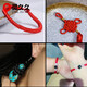 Lingjiujiu Chinese knotted rope braided thread red rope DIY handmade material lanyard ring braided silk thread bracelet rope necklace thread red No. 6 (2.0mm)