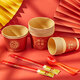 Bai Junchuang disposable tableware and chopsticks, housewarming celebration tableware set, happy moving to a new home, wedding, moving into a house, thickening, full of blessings, 50 paper bowls