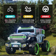 Jazz Coolpad Wrangler children's electric car can be used for adults, baby four-wheel drive off-road vehicle, boys and girls remote control toy electric car, top-end + gray + leather seat + luminous soft wheel + 12V12A