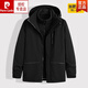
Pier Cardin winter large size men's down jacket removable inner shell jacket loose fat man three-in-one thickened warm jacket LF983 green gray XL