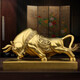 Die besten Kupferkuh-Ornamente, alle Kupfer, Wall Street, Ox-superaturales Zodiac Ox Crafts Office Eröffnungsgeschenk, mittelgroße Größe [Länge 18 Breite 9 Höhe 12 cm]