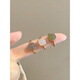 Mr. Ouyang's 2025 new Hetian jade sugar cube ring for women niche design style jade versatile fashionable personality ring A2445-1 sugar cube ring (smoke purple) A24-107 opening adjustable