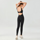 Zailu Pilates training clothes all-in-one aerial yoga clothes one-piece fitness clothes sportswear with chest pad backless for women wildberry color S 155S