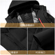Flying in the snow 90 velvet mid-length down jacket men's winter removable hood windproof thickened extreme cold warm jacket men 180