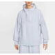 耐克（NIKE）男子户外半拉链长袖抽绳梭织连帽套头夹克 FN3893-043 浅蓝色 L/175