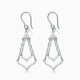 Pt.Charm platinum earrings for women, personality, irregular geometry, trendy new product pt950 platinum earrings, in stock, national inspection certificate 2.6g-2.7g