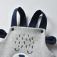 Auro Mesa baby clothes for spring and autumn boys and girls pure cotton cartoon bear overalls cute one-piece overalls light gray 90cm/1-2T