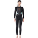 Xuanhai 3mm thickened diving suit women's one-piece swimsuit long-sleeved autumn and winter swimming warm and cold-proof clothing snorkeling suit jellyfish suit 9457-2 black thick 3mm L