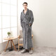 Ende des Jahres, verdickter Bademantel, Männer und Frauen-Samtpyjama, erweiterte und größere Flanellpaare Yukata 1506 Gray Men XL [165-175 cm, 120-160jin [Jin gleich 0,5 kg]]