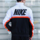 Nike (NIKE) new jacket men's summer fashion retro logo sportswear casual hooded knitted cardigan jacket AR30 AV9756-100 woven windproof stand collar M