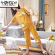 
Modal pure cotton pajamas for women in summer short-sleeved cropped pants suit loose spring and summer can wear home clothes outside. Short-sleeved cropped pants 683 XL Recommended 115-125Jin [Jin equals 0.5 kg]