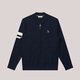 HAZZYS men's clothing simple baseball neck wool cardigan ABYZD0BDX37 dark blue DN 175/96A48