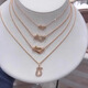 Chi Xing applies Fred/necklace horseshoe buckle diamond U-shaped pendant mini Fred Force10 twist chain rose gold mini trumpet
