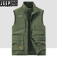Jeep Spirit Jeep Outdoor Workwear Fishing Weste Frühling und Herbst Neue Multi-Pocket-Fotografie Casual Lose All-Match Jacke Black 677A Fleece Style 2xl Empfohlen 150-165jin [Jin gleich 0,5 kg]