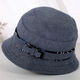 UKCF old lady hat summer thin middle-aged women's hat spring and autumn cloth hat mom basin hat elderly fisherman hat casual old man hat grandma sun hat leather red 55-58cm adjustable