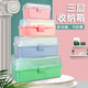 明华（MINGHUA）大号多功能便携学生美术工具箱 学生画笔水彩颜料收纳箱绘画画手提箱 开学礼物 677M小号工具箱蓝色19.5*10.5*11cm