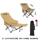 The savage outdoor folding chair camping chair recliner portable folding moon chair small stool folding stool fishing stool fine sand yellow + leg support [three-stage adjustment] can lie/sleep