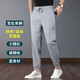 Woodpecker High Elasticity Men's Pants Ice Silk Sports Trousers Men's Summer Thin Harem Pants Loose Casual Pants Men's Pants Quick-drying Ice Silk Medium Gray M Recommended 105-126Jin Jin equals 0.5 kg to wear