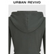 UR2024 Autumn New Women's Street Trend Hollowed Double Zipper Drawstring Hooded Jacket UYV140017