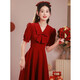 
Seidelle (SAIDELE) toasting clothes for a small bride can wear daily engagement dress for red dress for women in summer French wine red L (recommended 106-115 Jin [Jin equals 0.5 kg])