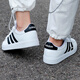 Adidas men's shoes casual shoes women's shoes summer new sports shoes GRAND COURT 2.0 fashionable and versatile low-top shoes GW9195/white 42 (260mm)