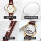 Olevs Swiss Certified Brand Watch Women's Mechanical Watch Полностью автоматические простые темпераментные женские часы высококачественные модные часы Olevs-6629 коричневые кожаные белые лица Женщины