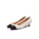 
Red Dragonfly Little Flavor High Heels New Women's Shoes Square Toe Thick Heels Commuter Leather Shoes Professional Single Shoes WTB13659 Yellow 35