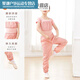 Sweaty clothing for female dancers, children's body pants overalls, warm-up pants, practice pants, ballet jumpsuit, foggy blue without pink short-sleeved bottoming, 120 110, size 130, height-120CM