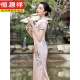 Hengyuanxiang showcase Chinese style 2025 new retro young and improved elegant girl slim daily long cheongsam dress Silk 23 6210 lotus L