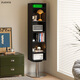 Tina rotierender Spiegelschrank mit massivem Holz Rotatable Ganzkörper vertikaler Dressing Spiegel mittelalterlicher Stil Home Magazine Schrank Aufbewahrungsschrank Schwarz Schwarz