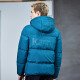 Kappa Kappa label men's sports down jacket thickened hooded cold-proof jacket K0952YY98D forest lake green-367XL