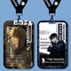Mengqi Castle (MENGQIBAO) Mengqi Castle Zhang Qiling Card Case Surrounding Tomb Raiders Notes Wu Xie Hei Xiaozi Jie Yuchen Sliding Cover Hard Card Case Male b15886 Long Lanyard Campus Card Case