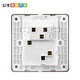 
Bull G12 Starry Sky Gray Switch Socket Panel Whole House Set Five-hole Socket with Switch 86 Type One Open Five-hole Double Control One Open Five-hole