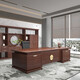 Kong Qiu Mingge (KOQUMGE) New Chinese style solid wood boss desk modern simple business president walnut wood table and chair combination high-end atmospheric executive desk office computer desk boss desk 2400W*1050D*760H