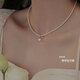 LAST KISS Shijiaxi millet beads pearl necklace for women 2025 new high-end light luxury clavicle chain as a Mother's Day gift 4mm pearl pendant about 38+5cm extension chain