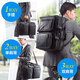 Sanwa Versorgung Computerbeutel tragbare wasserfeste Notebook-Beutel mit großer Kapazität Multifunktional Rucksack Männer One-Shoulder Aktentasche Schwarz 15,6 Zoll