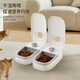 CLCEY pet automatic feeder cat and dog timed and quantitative intelligent feeding artifact dry and wet double bowl cat food feeding machine double meal gray shopkeeper