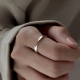 Miman S999 Mobius ring silver ring ladies index finger tail ring student single ring Mobius ring
